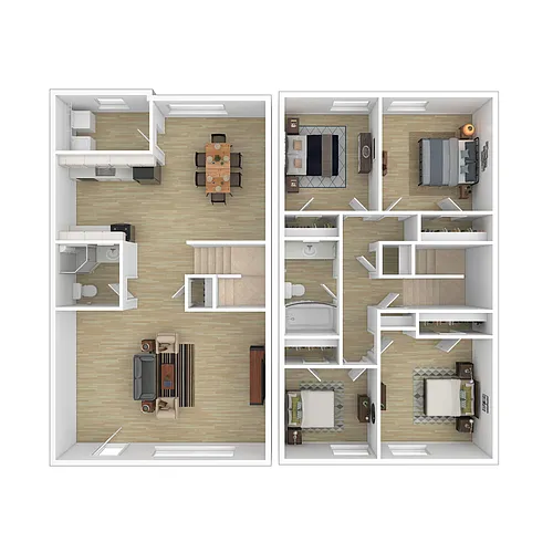 Floor plan 4 Bedroom 2 Bathroom L