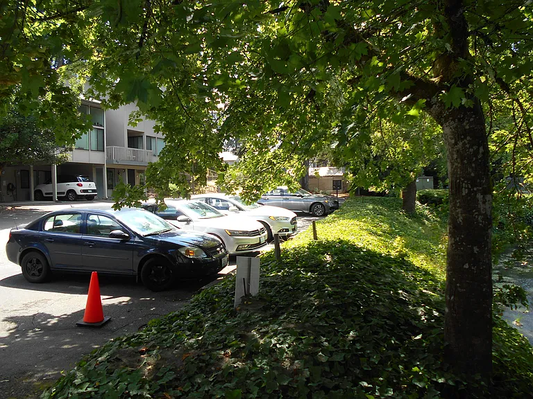 Parking area across the street from the condo.