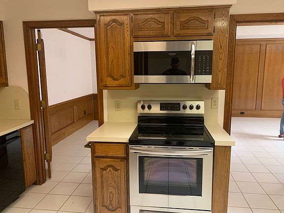 Kitchen with stainless steel appliances