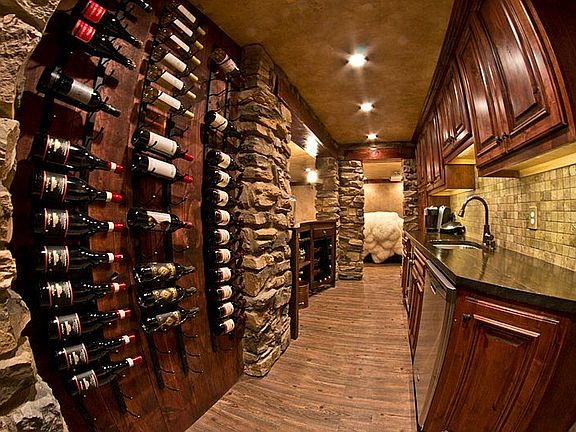 Wet Bar  w/ Wine Wall