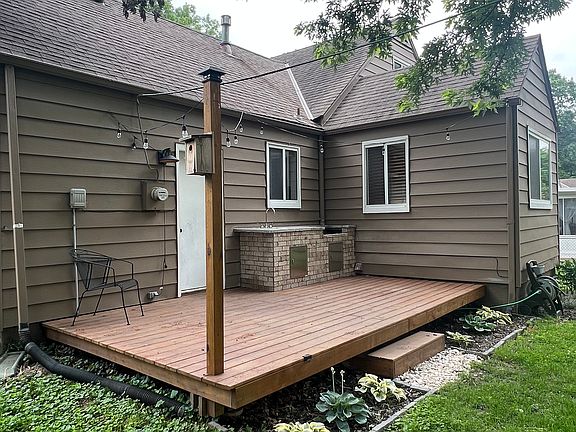 Deck and outdoor kitchen area