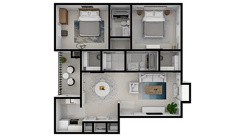 Floor plan Pines Road 2 Bed (B3)