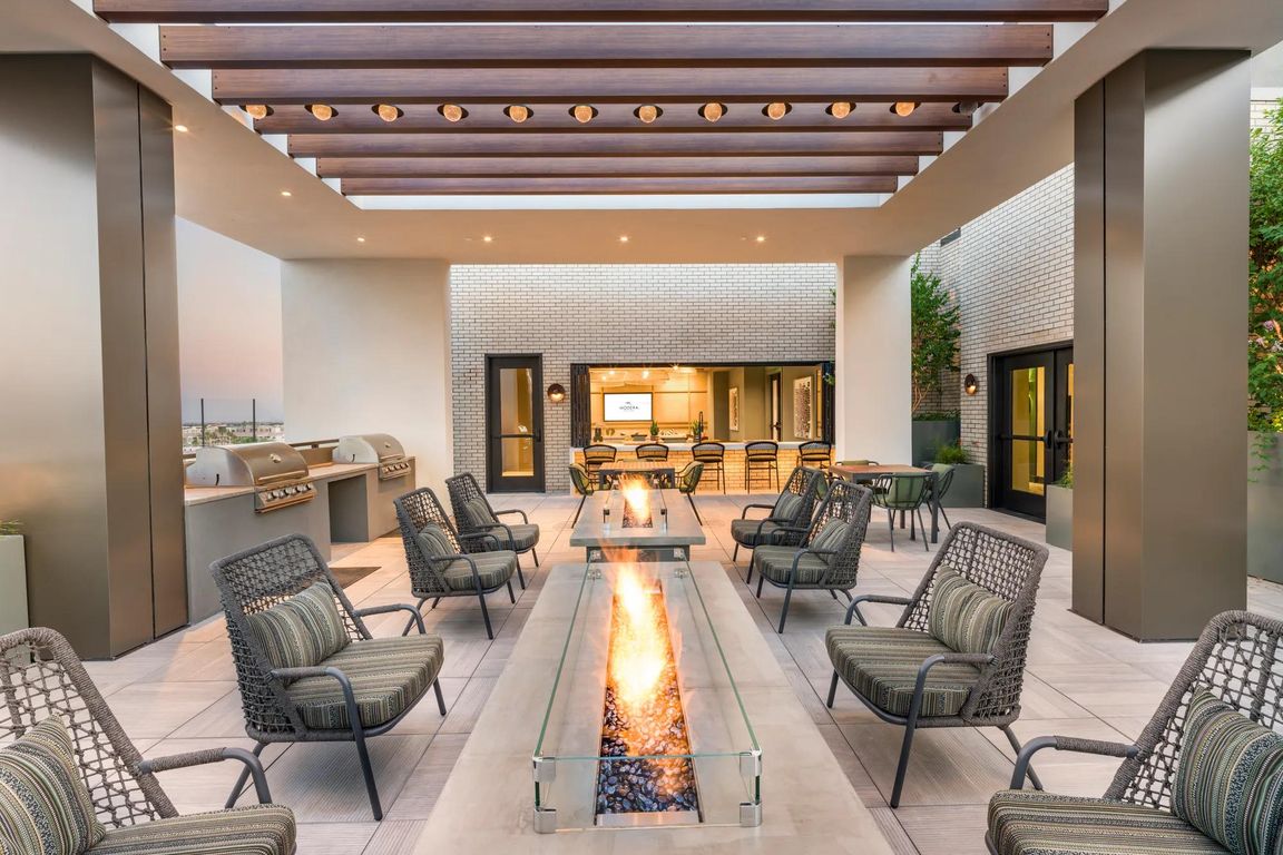 Take in the mountain views and relax by the firepits_this rooftop offers a peaceful place to unwind.