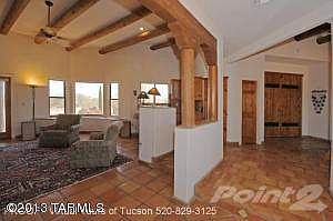 Living room wet bar & front door