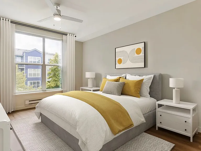 Renovated Package I bedroom with hard surface flooring (in select homes)
