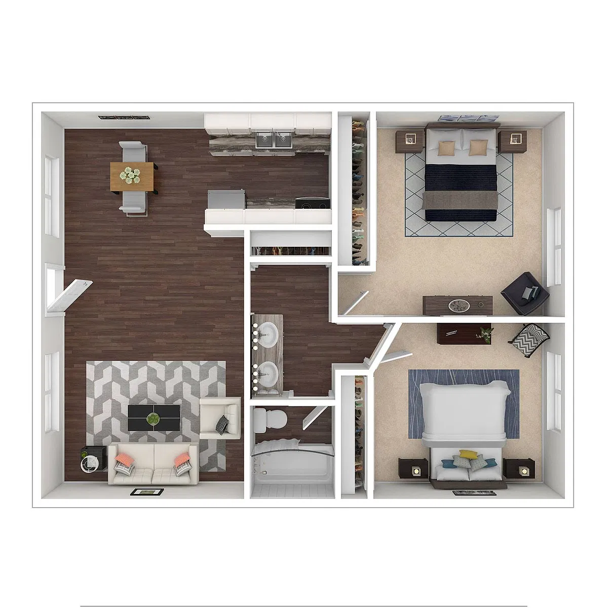 Floor plan 2X1 A