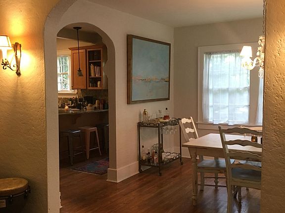 Dining room connected to the living room and kitchen