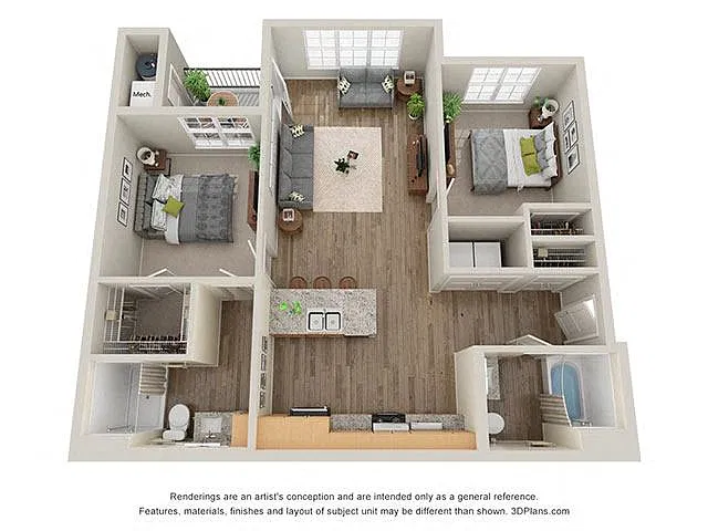 Floor plan Two Bedroom A