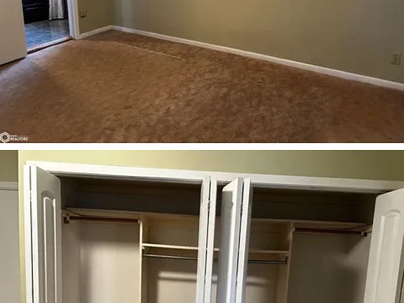 Bedroom and double closet.