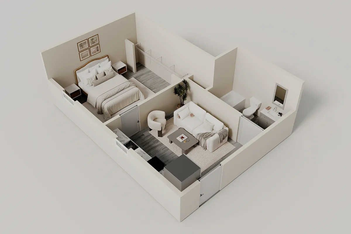 Floor plan 1 bedroom