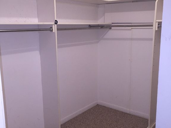 Spacious walk in closet 