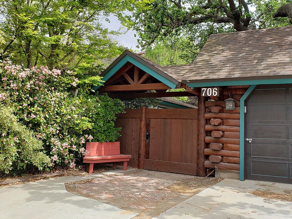 Keyless entry to the courtyard and the freestanding two-car garage.