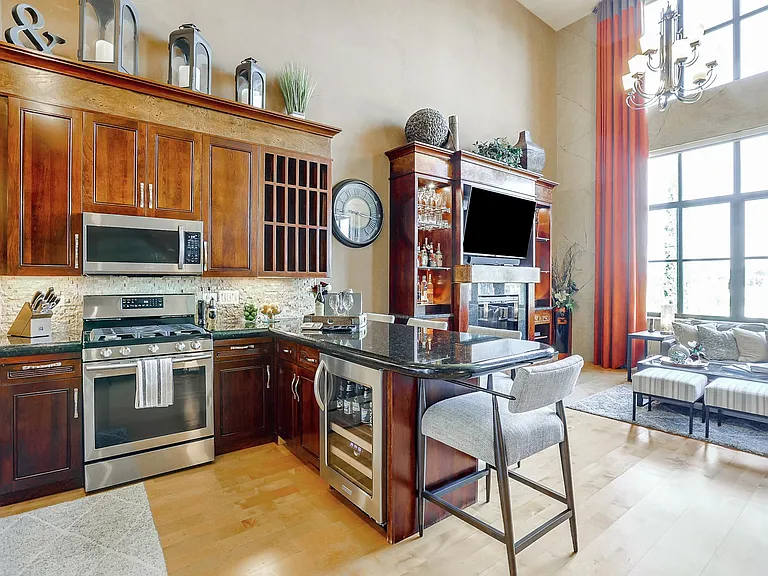 Kitchen and Living Room