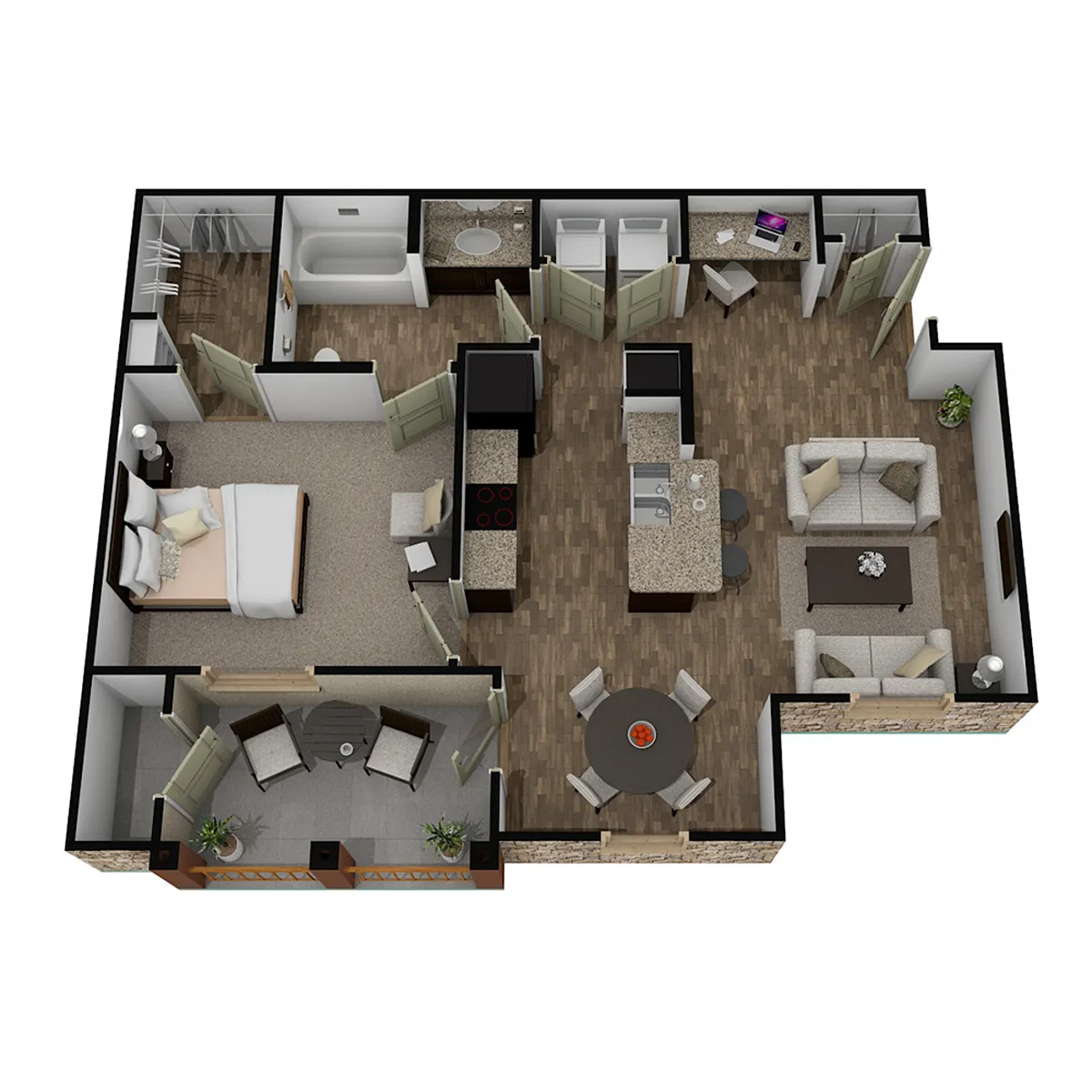 Floor plan 1 Bedroom 1 Bathroom Market