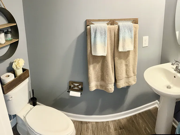 Downstairs half bath.