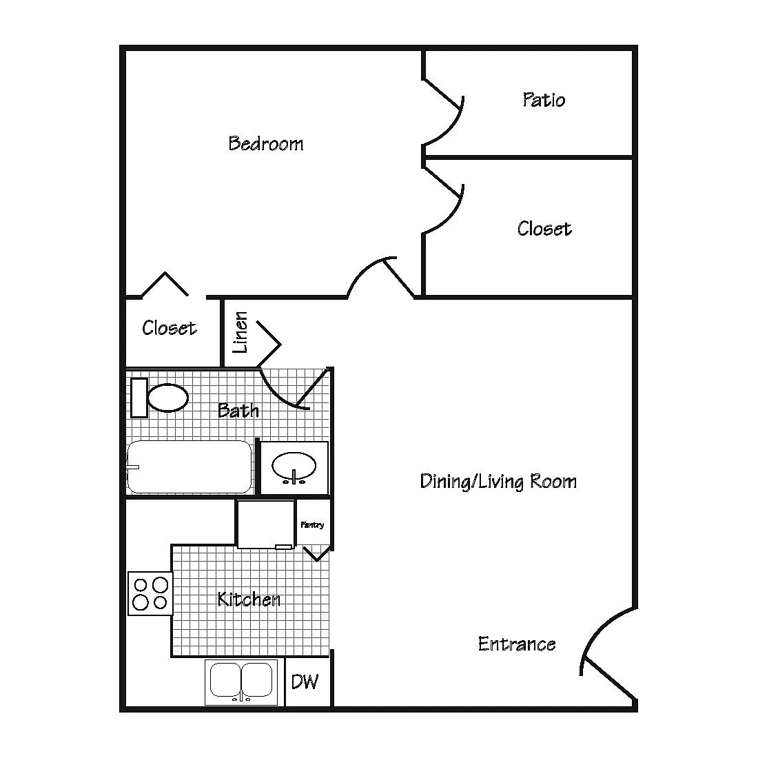 Floor plan One Bedroom