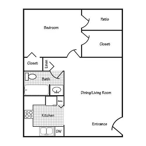 Floor plan One Bedroom