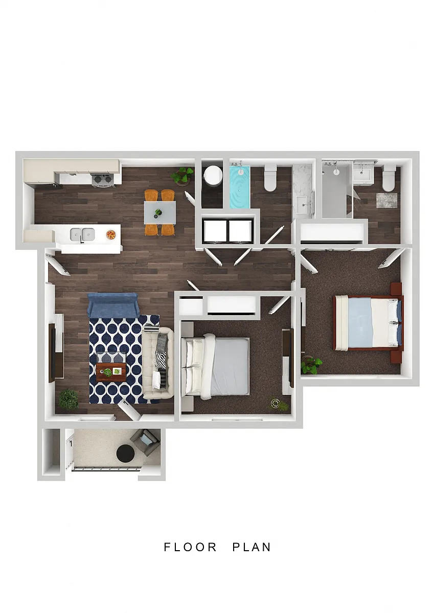 Floor plan 2X2 B
