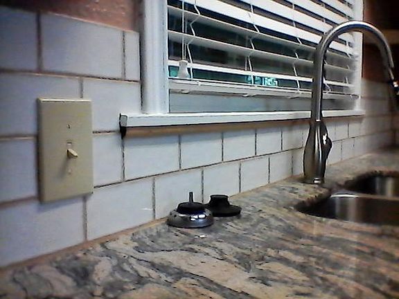Kitchen Countertop and Tile Backsplash