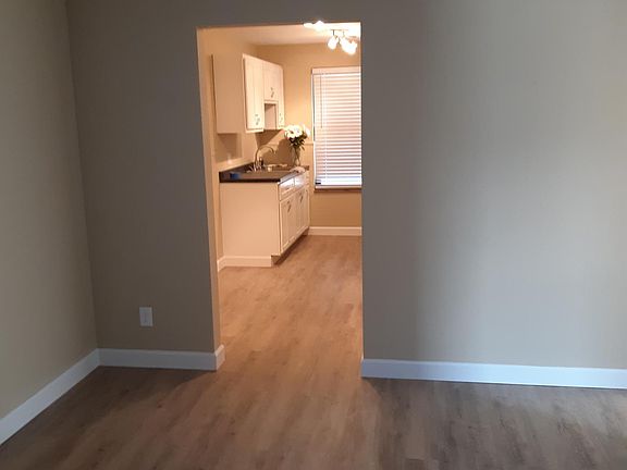 a view of the new kitchen from the living room
