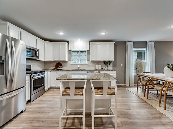 Spacious kitchen with eat-in island
