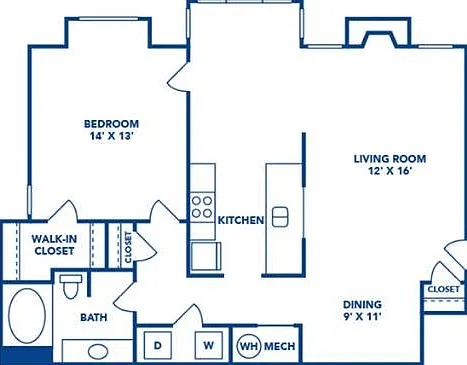 1 Bedroom | 1 Bath | 911 SF 1 Bedroom | 1 Bath | 911 SF
