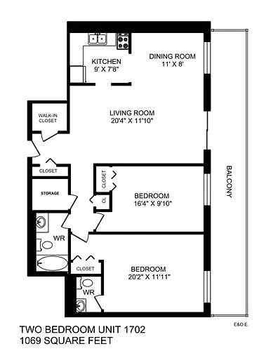 Floor plan 2 Bedroom
