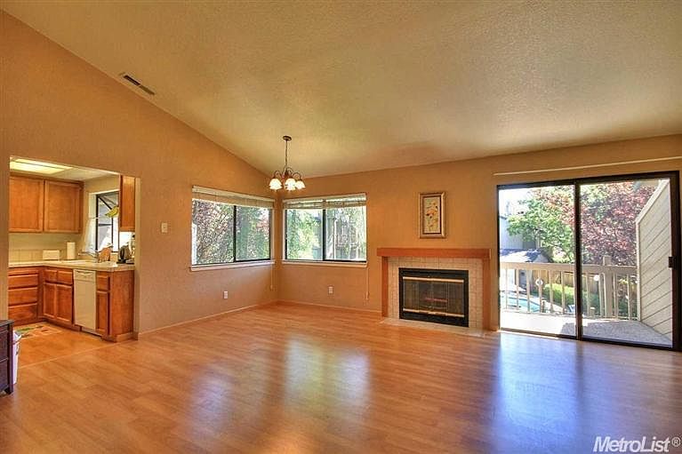 Main living room is vaulted
