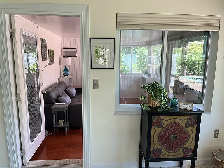 Dining room view into Convertible room and Office