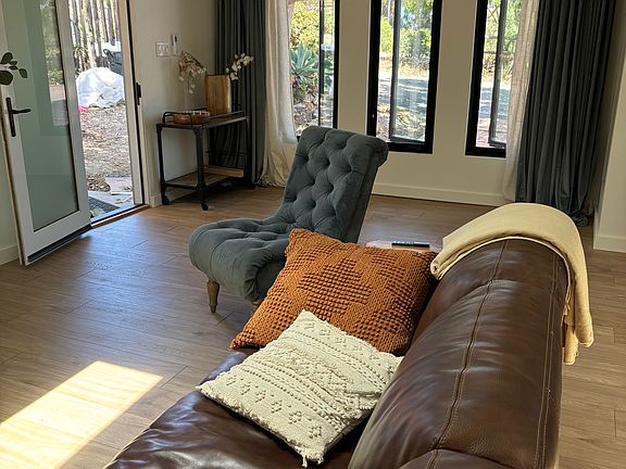 View out front door and windows.