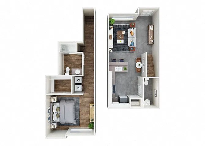 Floor plan 1x1.5 TH