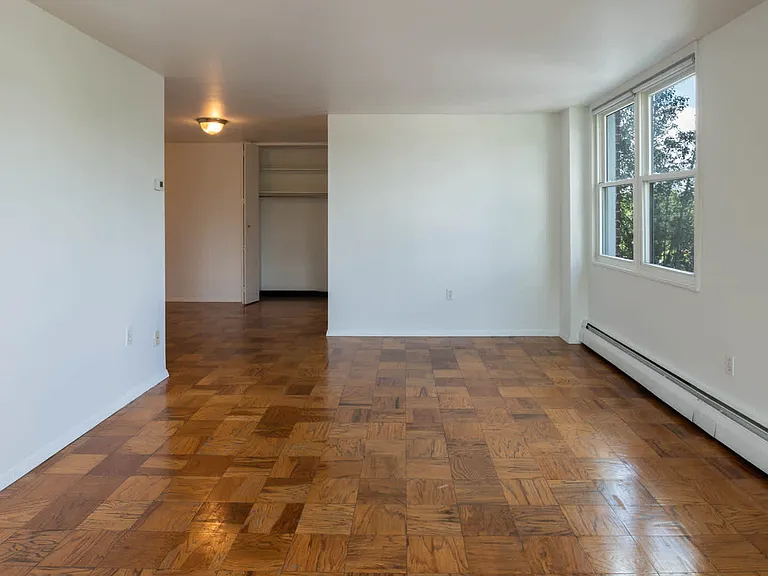 Living Room with Parquet Flooring