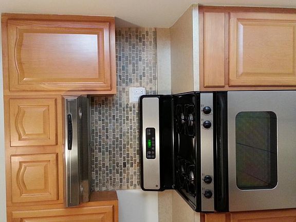 handmade stone backsplash