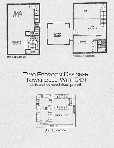 Floor plan Designer Townhouse w/ Den