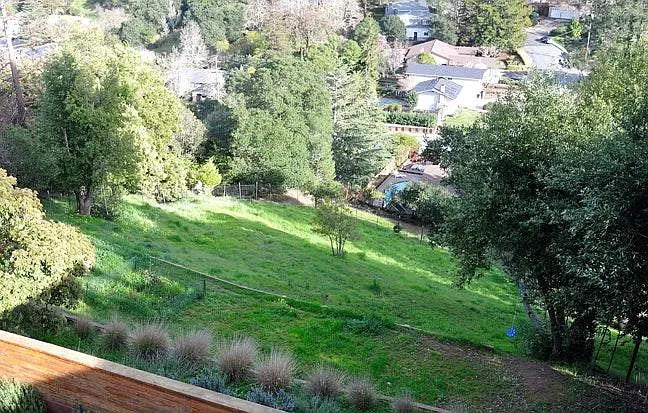 Half acre fenced-in back yard