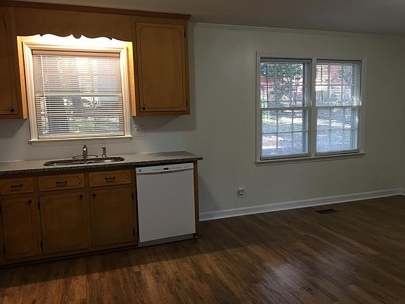 Kitchen open to large dining room