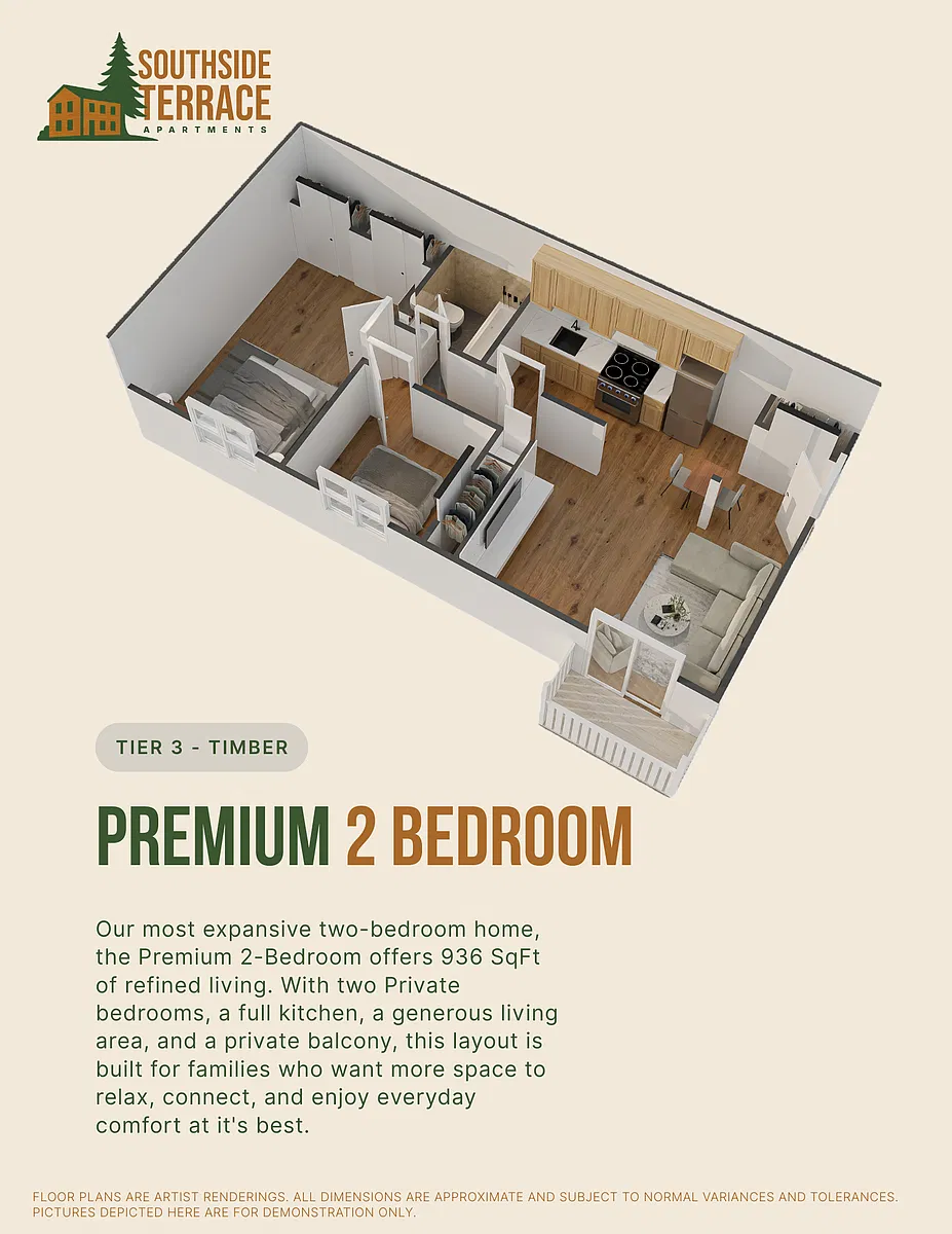 Floor plan Premium 2 Bedroom