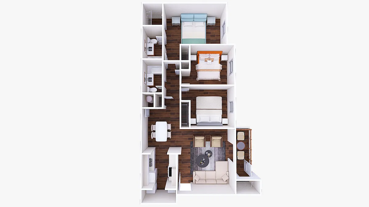 Floor plan The Summit - 3 Bedroom 2 Bathroom