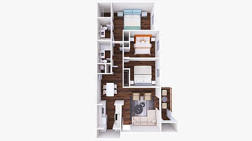 Floor plan The Summit - 3 Bedroom 2 Bathroom