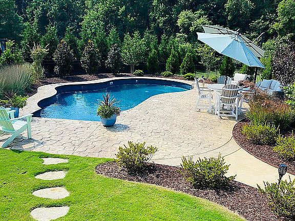 Pool and landscaping added 