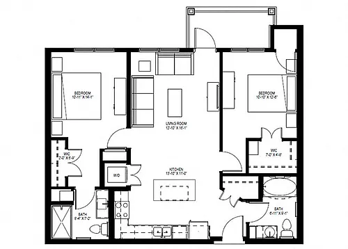 Floor plan Two Bedroom A