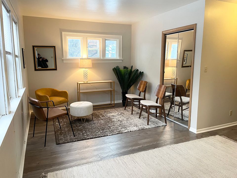 Enjoy afternoon sunlight in the spacious living room with south and west-facing windows.