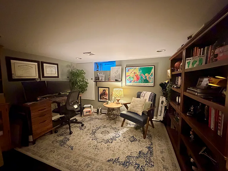 Finished basement. Currently used for home office + storage