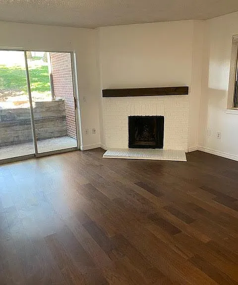 Wood burning fireplace