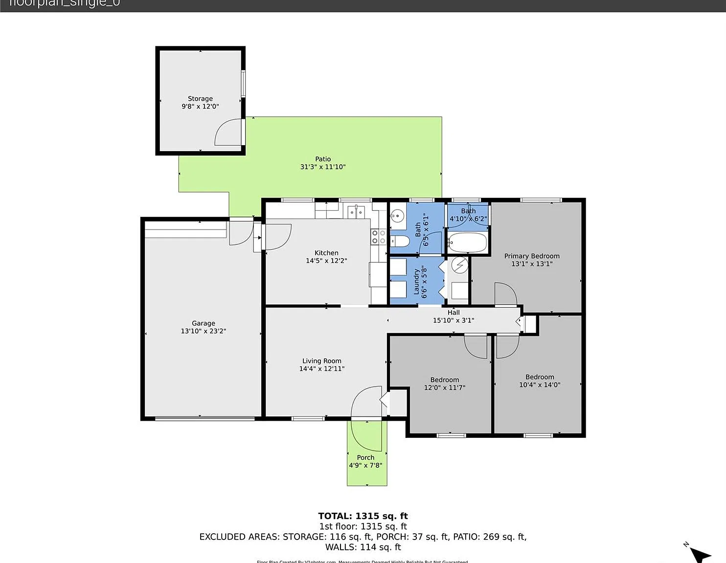 3 bed, 1.0 bath, 1030 sqft, $2,350 — Photo 4