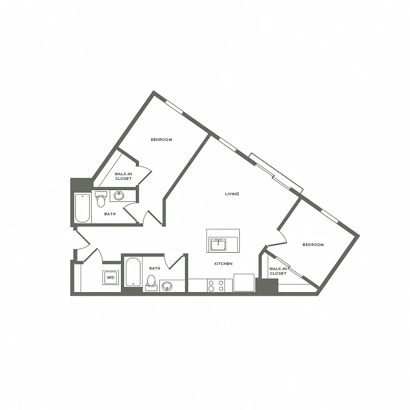 Floor plan Rosemary - 2x2 B02