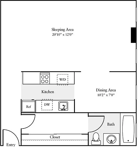 Floor plan Studio W
