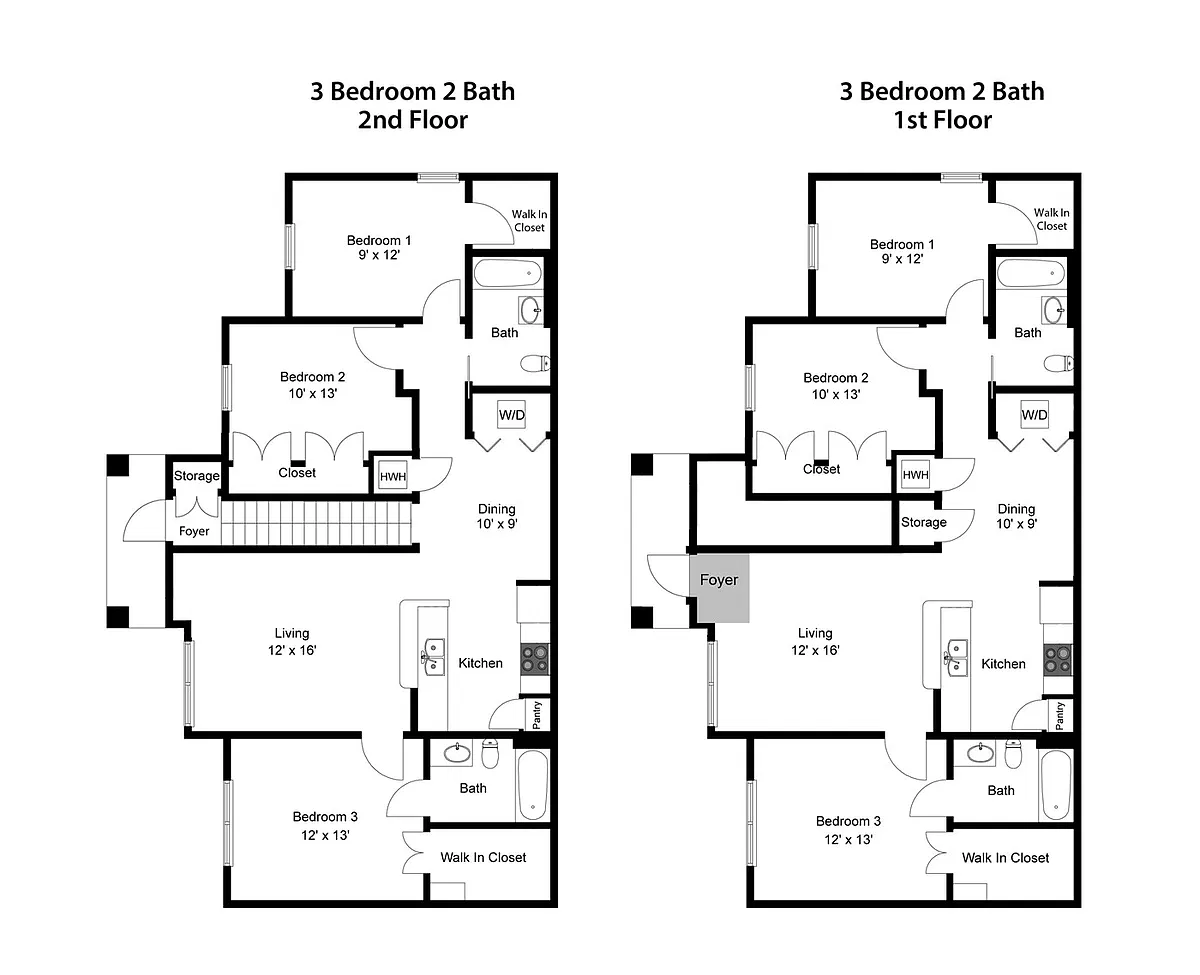 Floor plan C2 - 3 Bed - 2 Bath