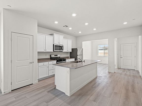 Each kitchen comes with stainless steel appliances included.