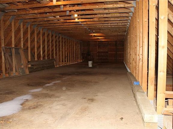 Barn. Full hayloft on second level of barn perfect for storing hay bails or other needs.